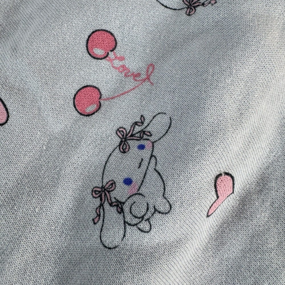 NWT Sanrio Cinnamoroll Loungewear Set 2XL Cream Blue Ringer Tee & Shorts - Picture 7 of 9
